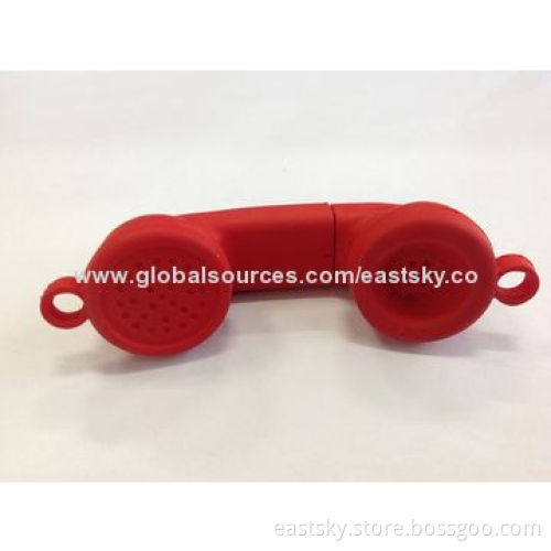 Custom telephone shape USB drive, made of soft PVC material, OEM orders are welcomeNew